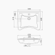 Νιπτήρας Μπάνιου ΑΜΕΑ Κρεμαστός 60x50cm Cerastyle 017100-U Λευκός